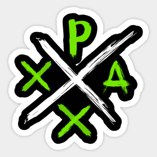 Pax Headroom Hardcore Cross Sticker